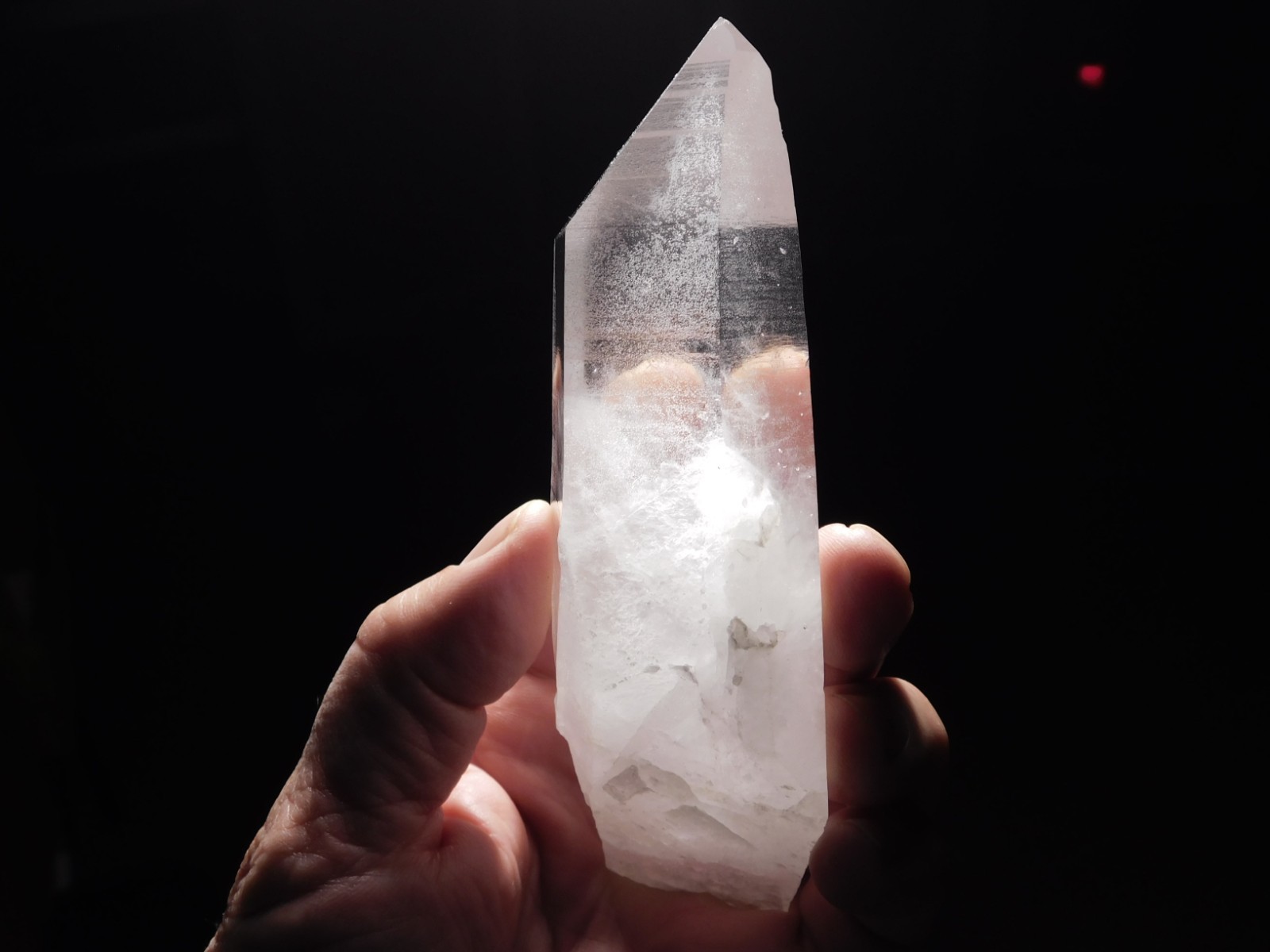 Long! Semi Translucent LEMURIAN Quartz Crystal From Brazil 318gr