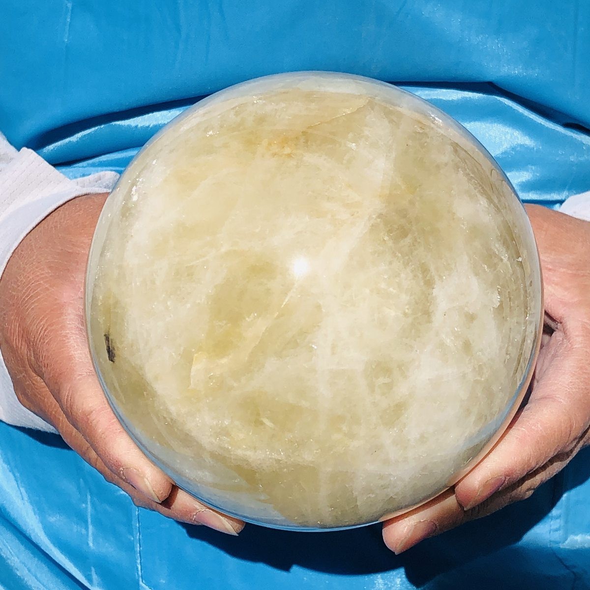 6.04LB Natural Yellow Crystal Ball Quartz Yellow Crystal Ball Healing