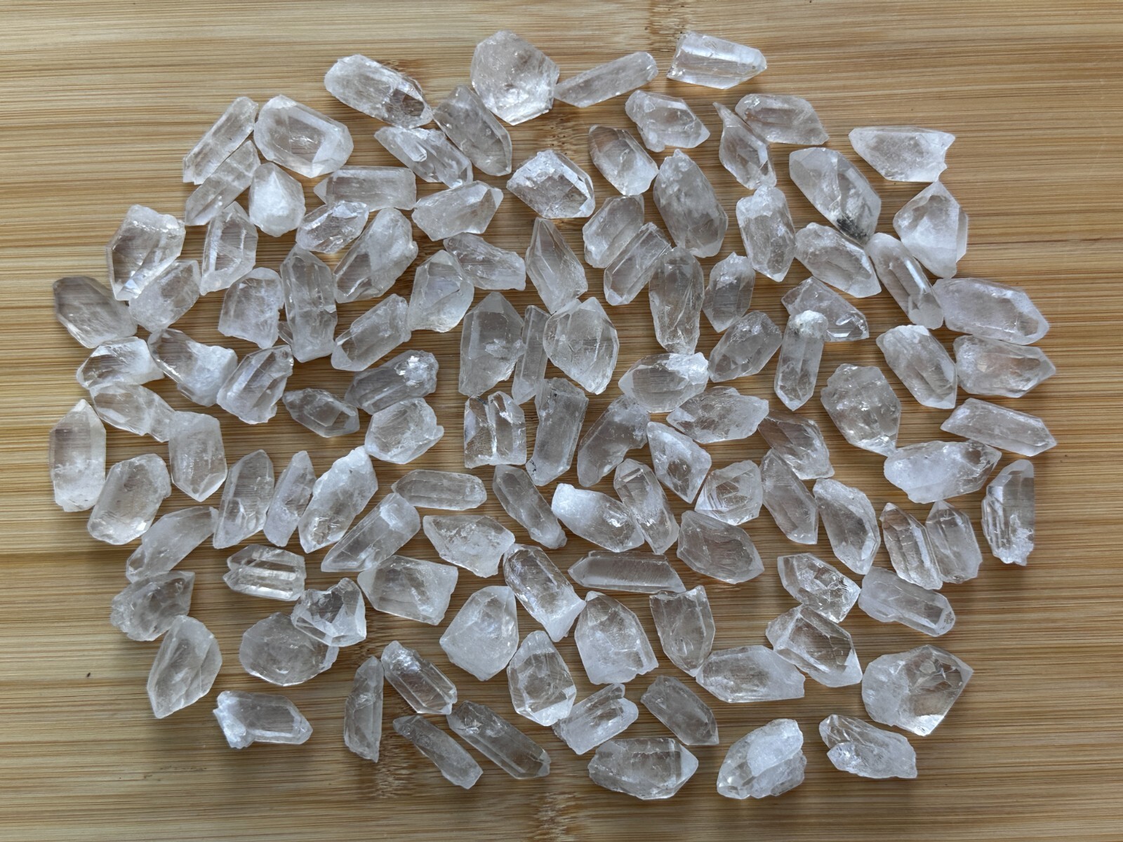 0.75″ – 1.5″ Small Rough Clear Quartz Point, Raw Healing Crystals, Wholesale Lot