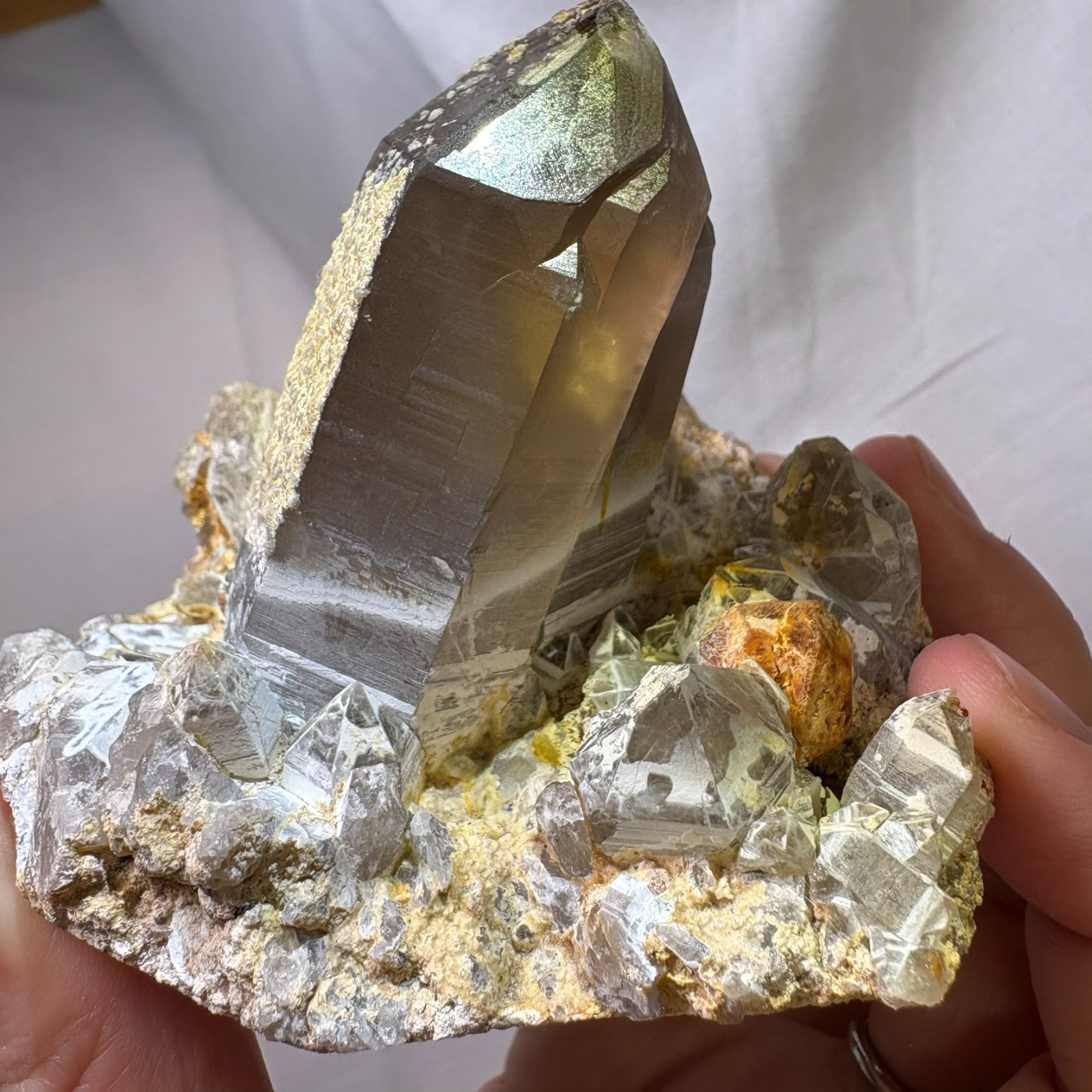 Natural Smoky Quartz Cluster Grounding Heal Crystal Specimen Raw Mineral Reiki