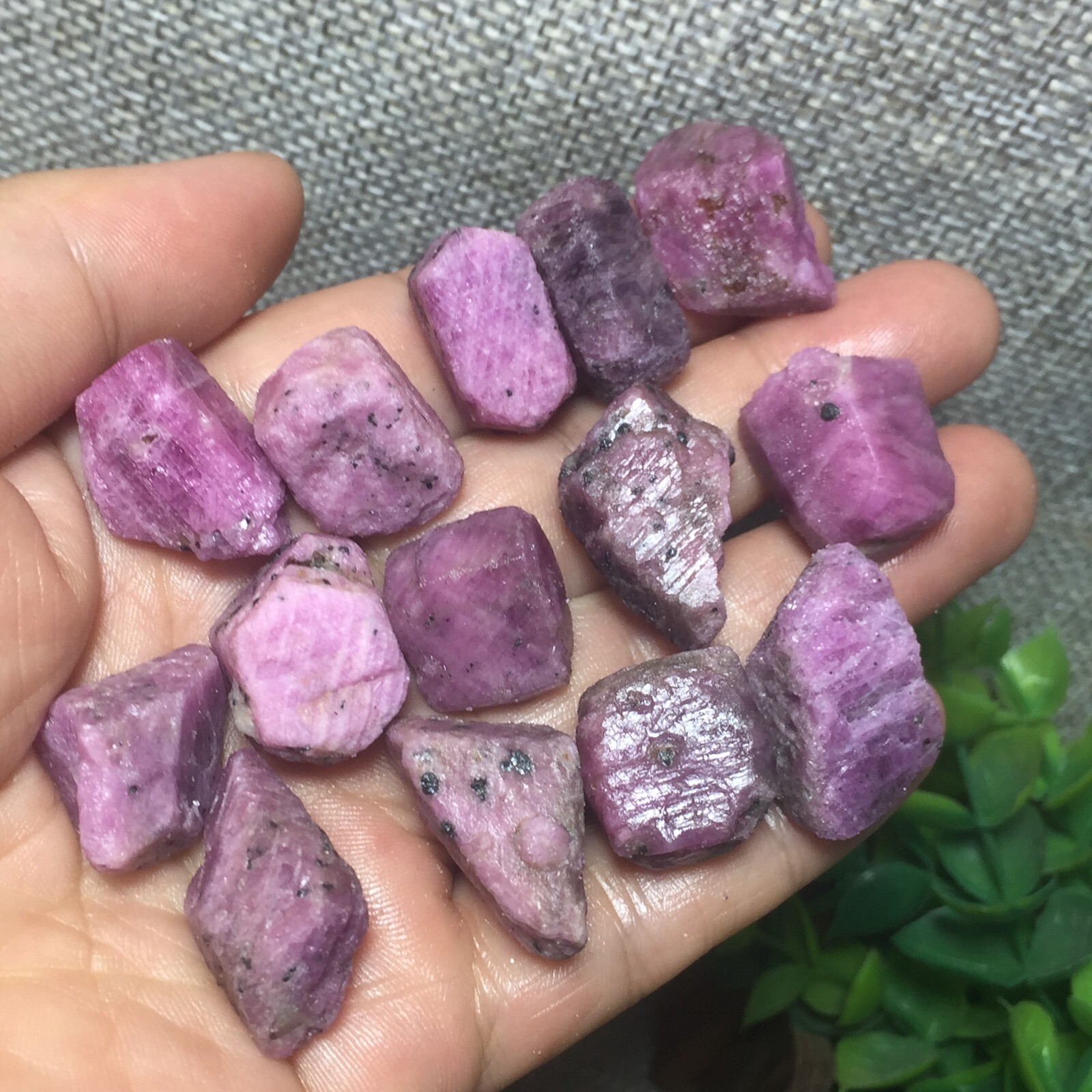 108g 14pcs Natural Red Corundum Rough Ruby Loose Gemstone Jewelry Making 95