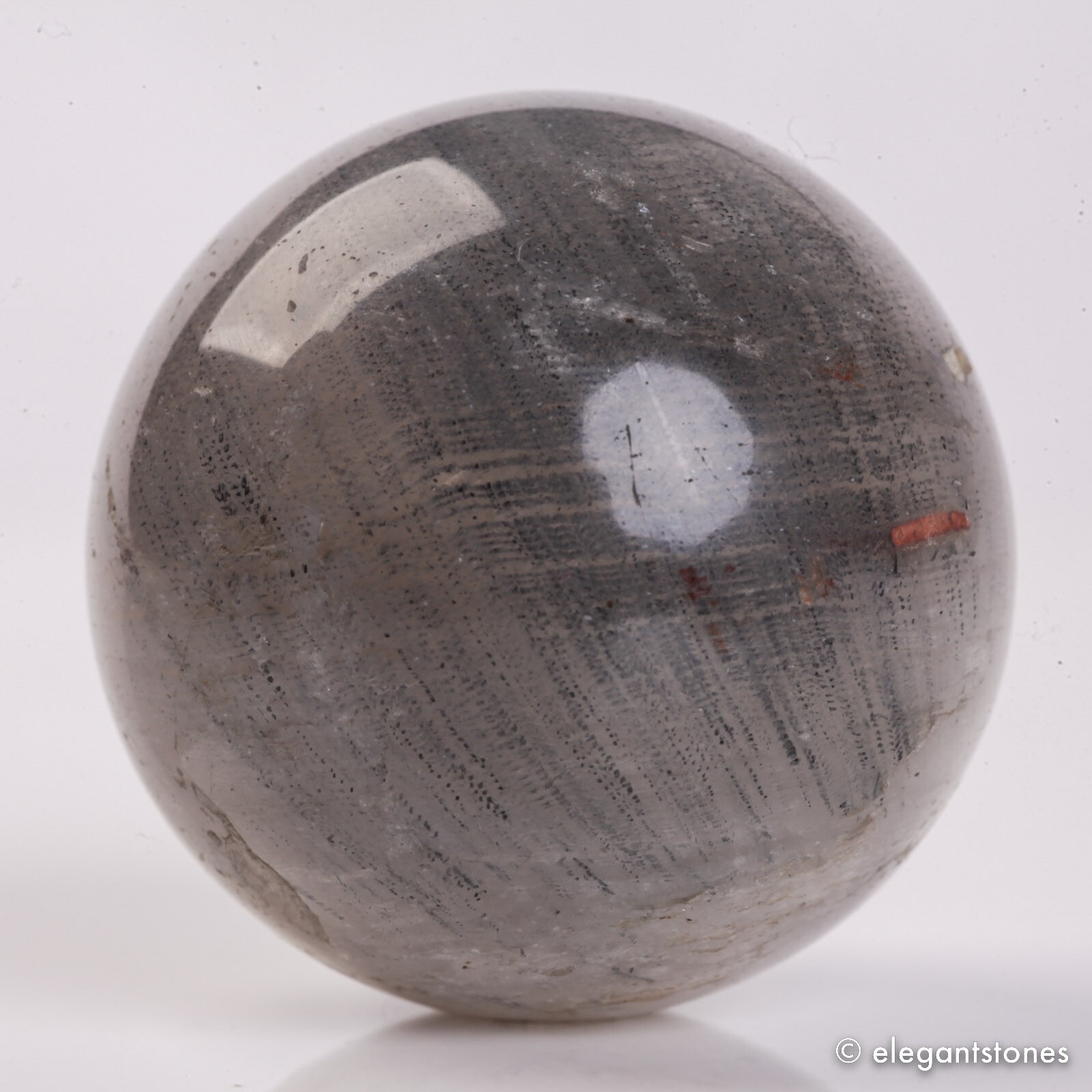 63g36mm Natural Garden/Phantom/Ghost/Lodolite Quartz Crystal Sphere Healing Ball