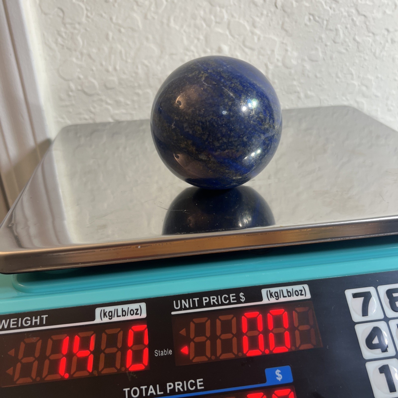 Natural Lapis lazuli Sphere Crystal Ball from Afghanistan mines 1.440 LB 73.5
