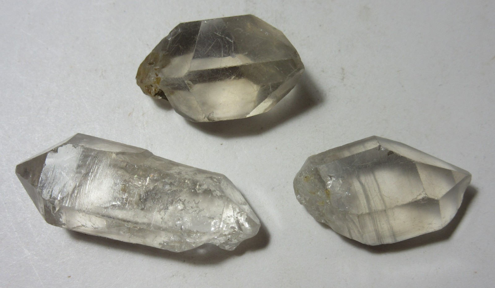 3 Tibetan Clear Quartz Crystals Terminated 1 1/2″ Point TSQ-4