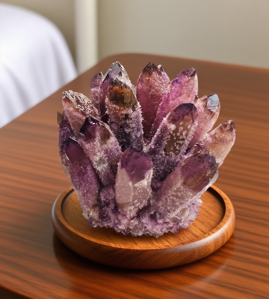 400G+ DARK PURPLE Amethyst Quartz Cluster Natural Crystal Geode Mineral Specimen