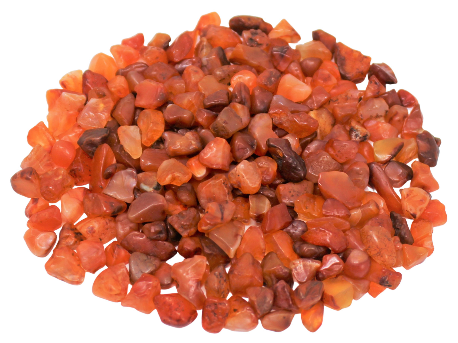 Carnelian Semi Tumbled Gemstone Mini Chips 5-15 mm, ‘A’ Grade Wholesale Bulk Lot