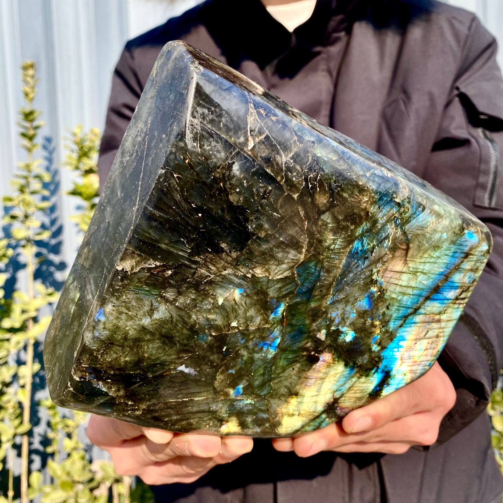 8.19LB Natural Gorgeous Labradorite Quartz Crystal Stone Specimen Healing