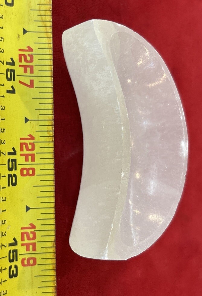 2 1/2 inch selenite moon shaped bowl