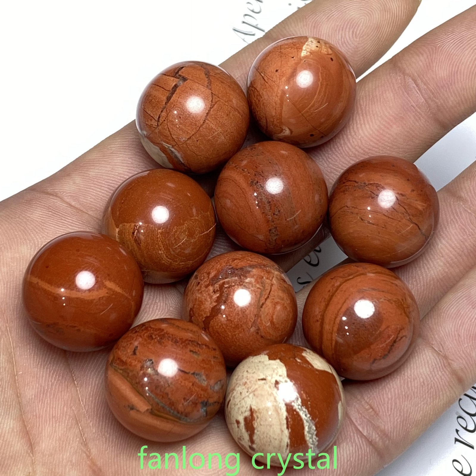20pc Natural Red jasper Ball Sphere Quartz Crystal Mineral Gem Healing 20mm