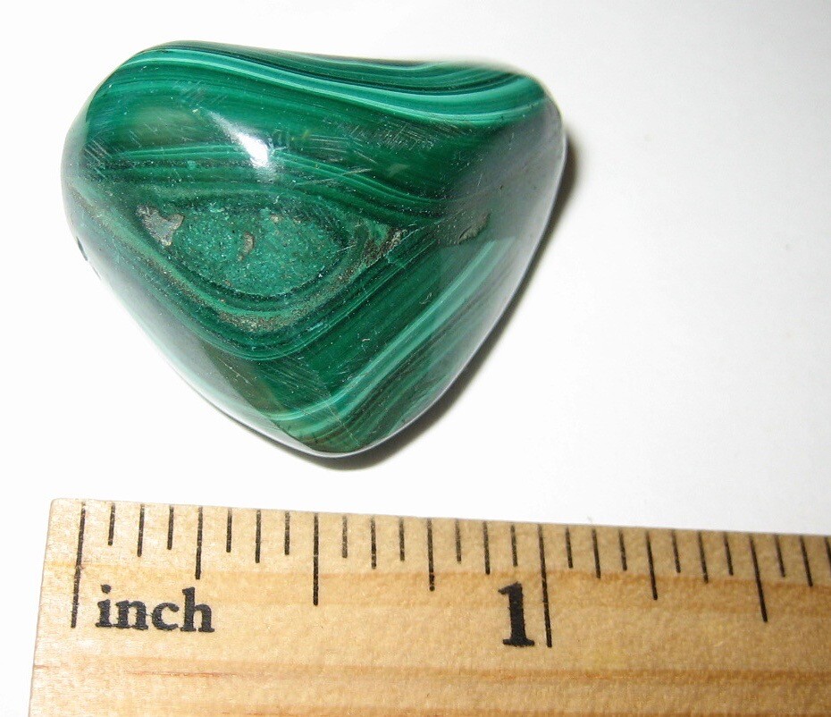 1.25″ TUMBLED POLISHED NATURAL MALACHITE STONE MINERAL FROM THE CONGO ~ 25.2g *1