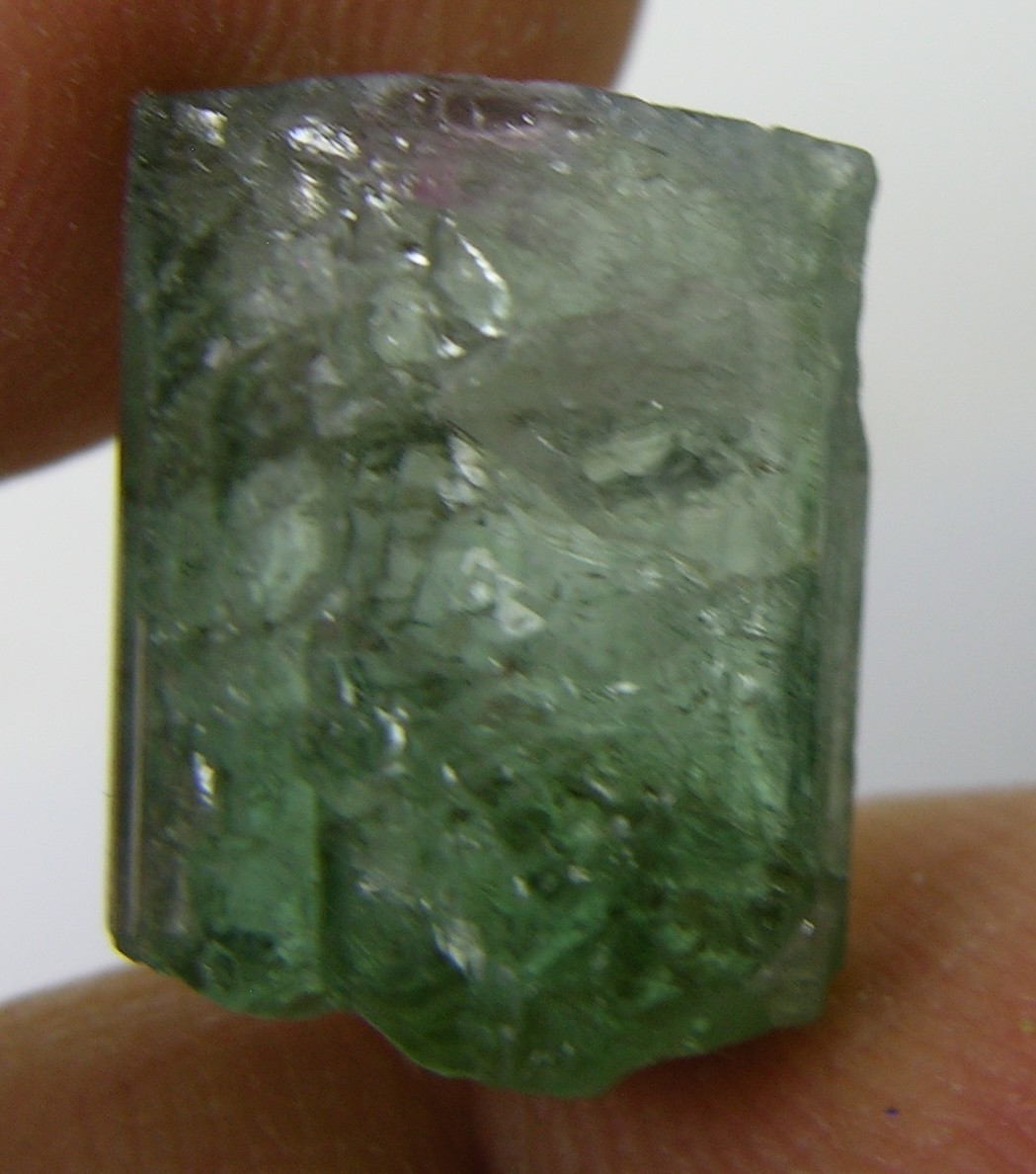 12.25ct Afghan 100% Natural Rough Green Tourmaline Crystal Specimen 2.45g 14mm