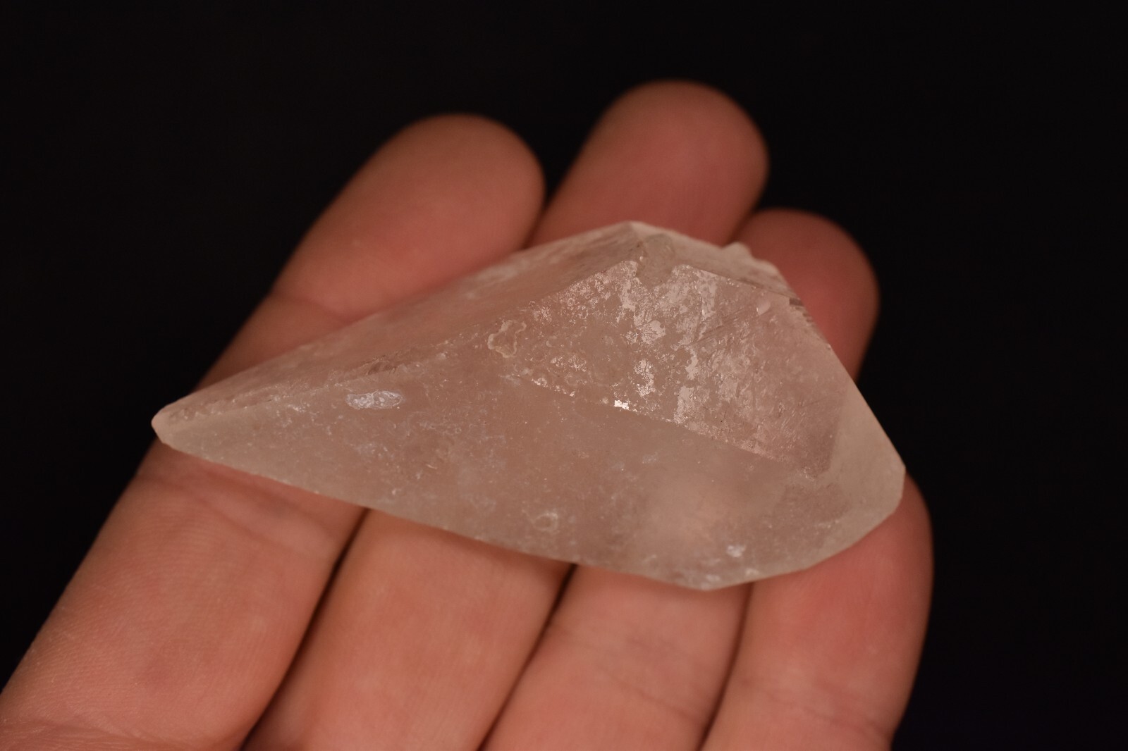 *DOUBLE TERMINATED* Quartz Crystal 6.8cm 52.2g Natural Points Genuine Clear