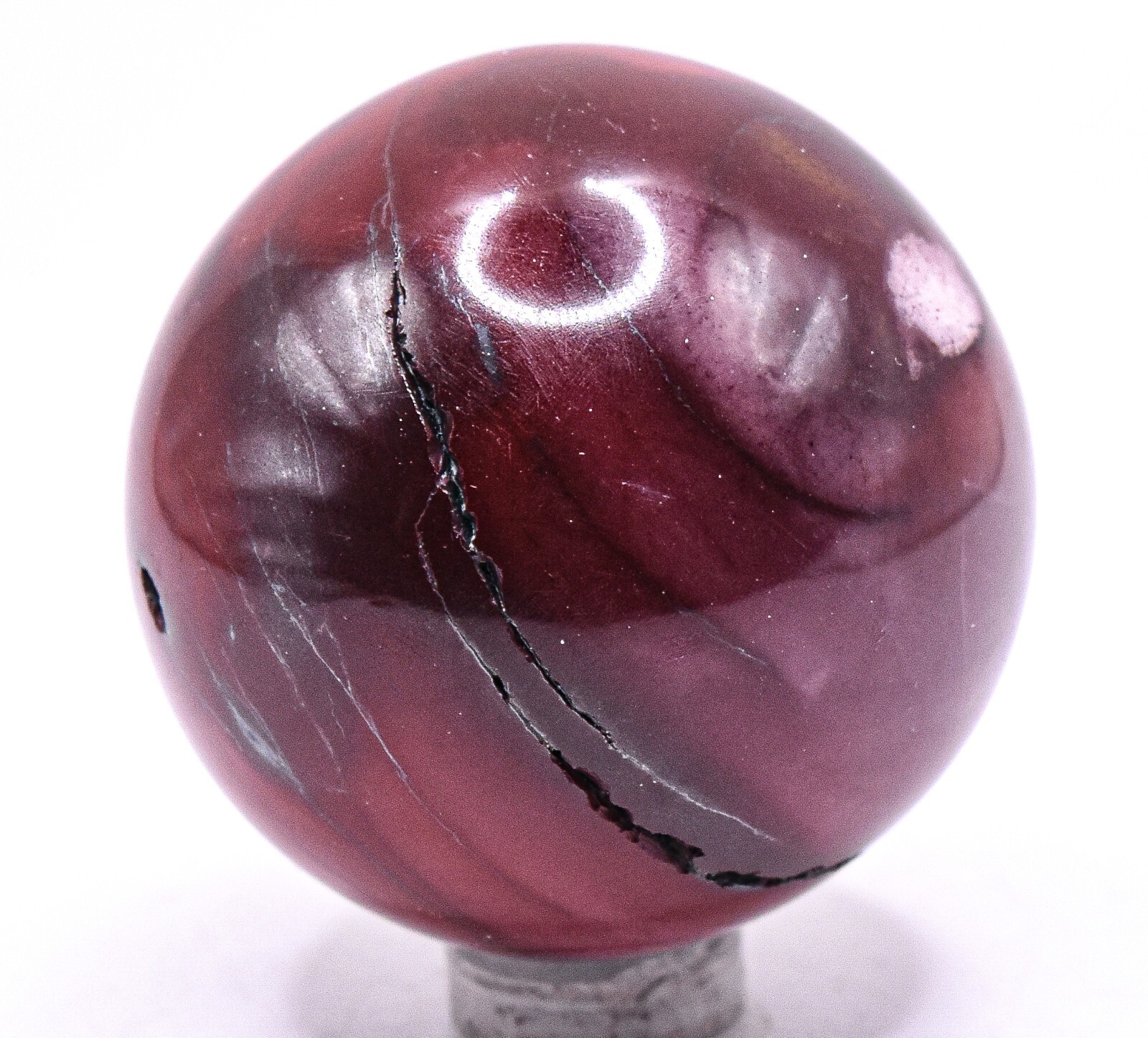 45mm Red Purple Mookaite Jasper Sphere Polished Gemstone Mineral Ball Australia
