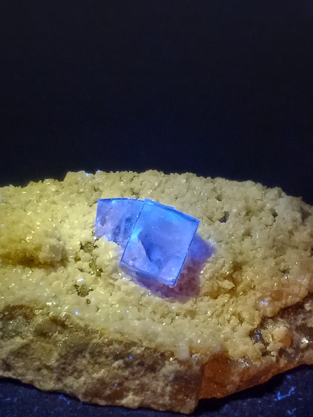 Purple Fluorite Cube Specimen with White Quartz on Matrix from Yaogangxian