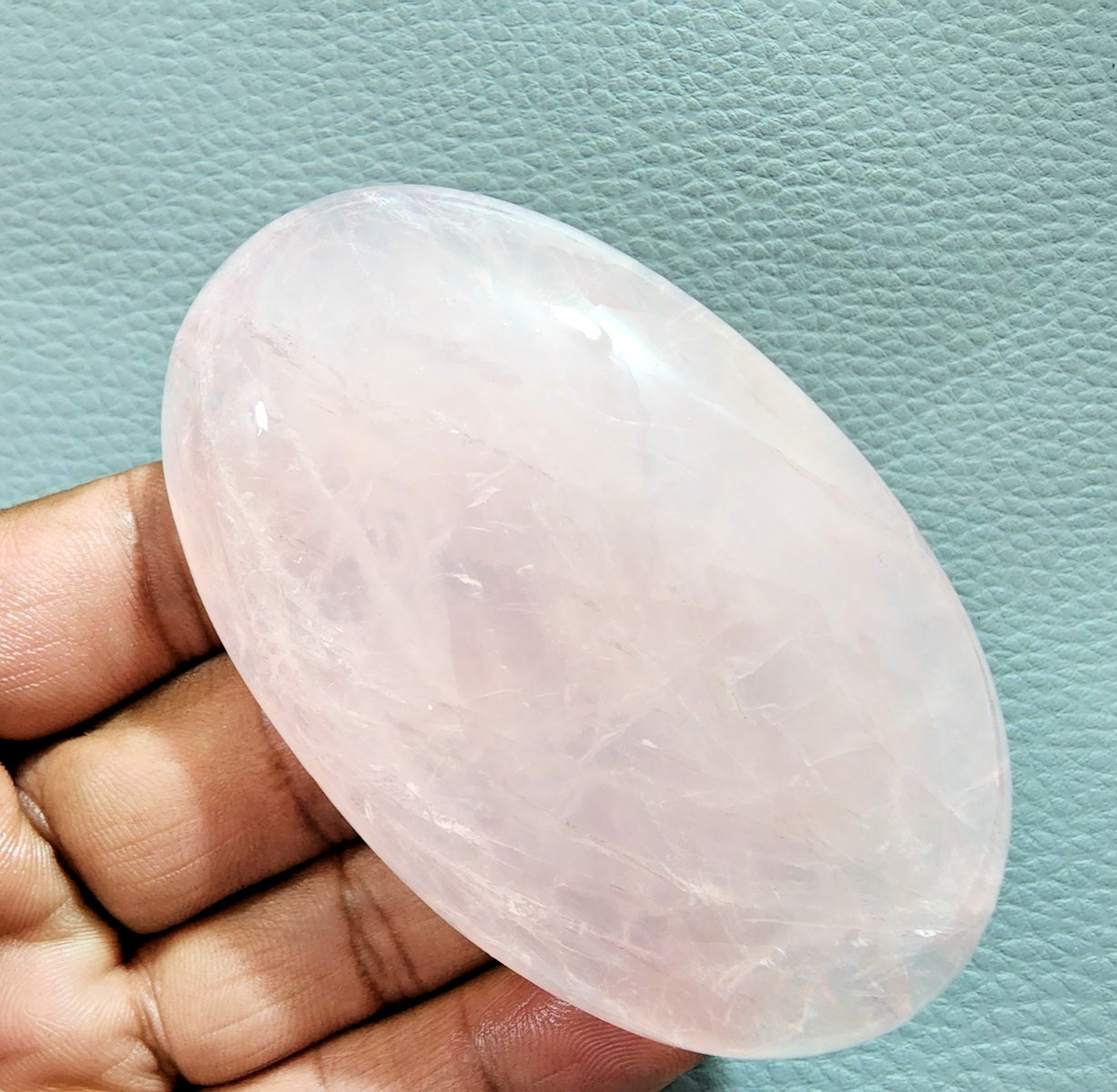SALE! Natural Rose Quartz Top Size 687 Crt Oval Shape Pink Rose Quartz Gemstone