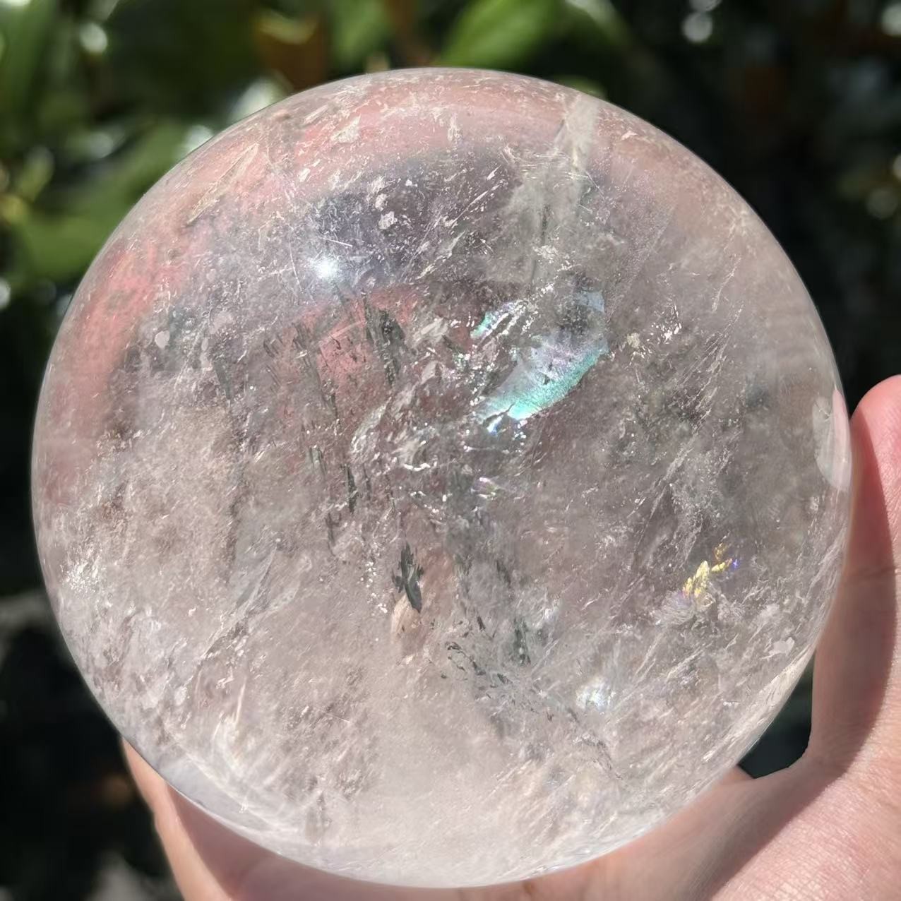 4.3LB Natural Top Grade Large Clear Quartz Sphere Crystal Ball Healing Stone