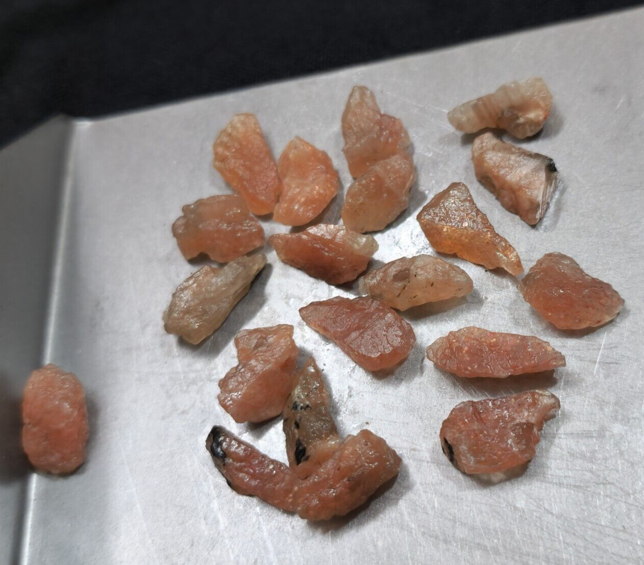 A+ Natural Quality Orange Sunstone Rough 20 Pcs Lot Size 12-14 MM Loose Gemstone