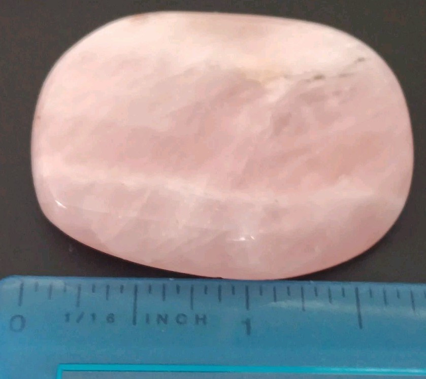 Rose Quartz Cabochon Shaped Polished White Stripe Display Or Cabochon