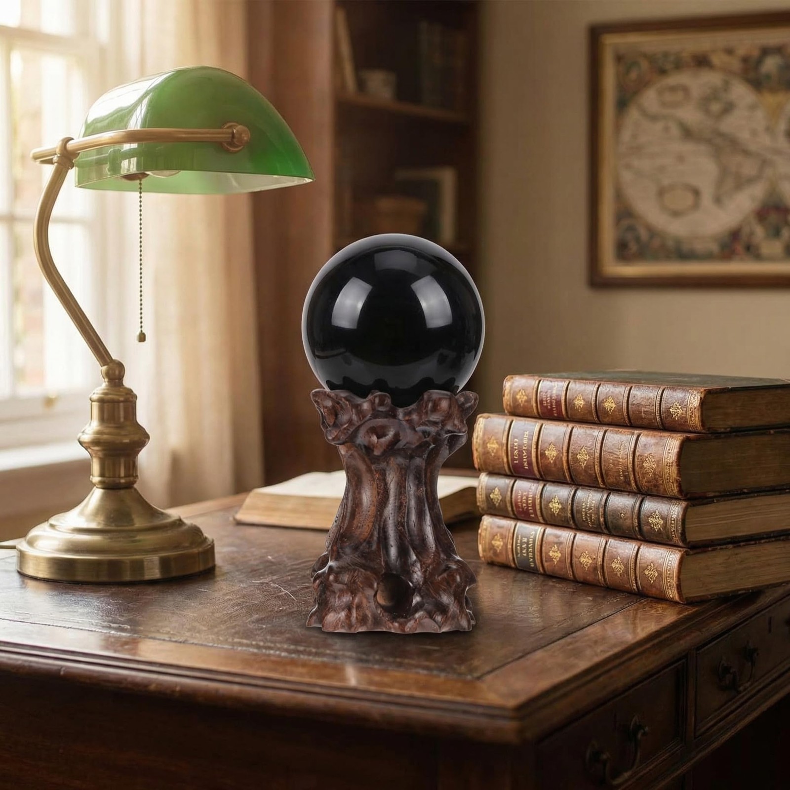 Wooden Sphere Stands for Display Crystal, Crystal Ball Holder Decorative Ball…
