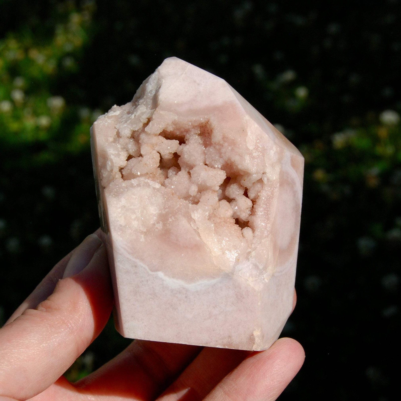 Pink Amethyst Geode Crystal Cluster Freeform Tower – 3.25in 290g Stone of Love,