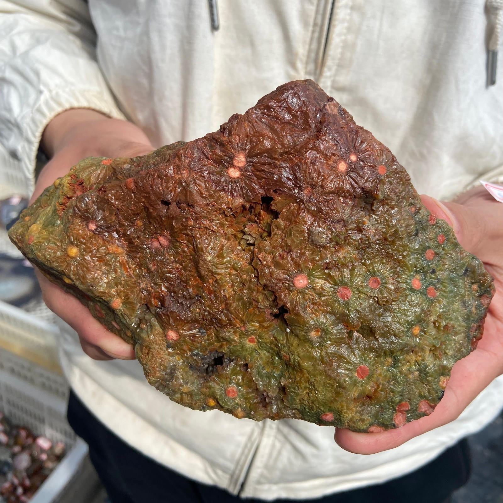 2.7lb Rare Natural colourful ocean jasper quartz crystal rough mineral specimen