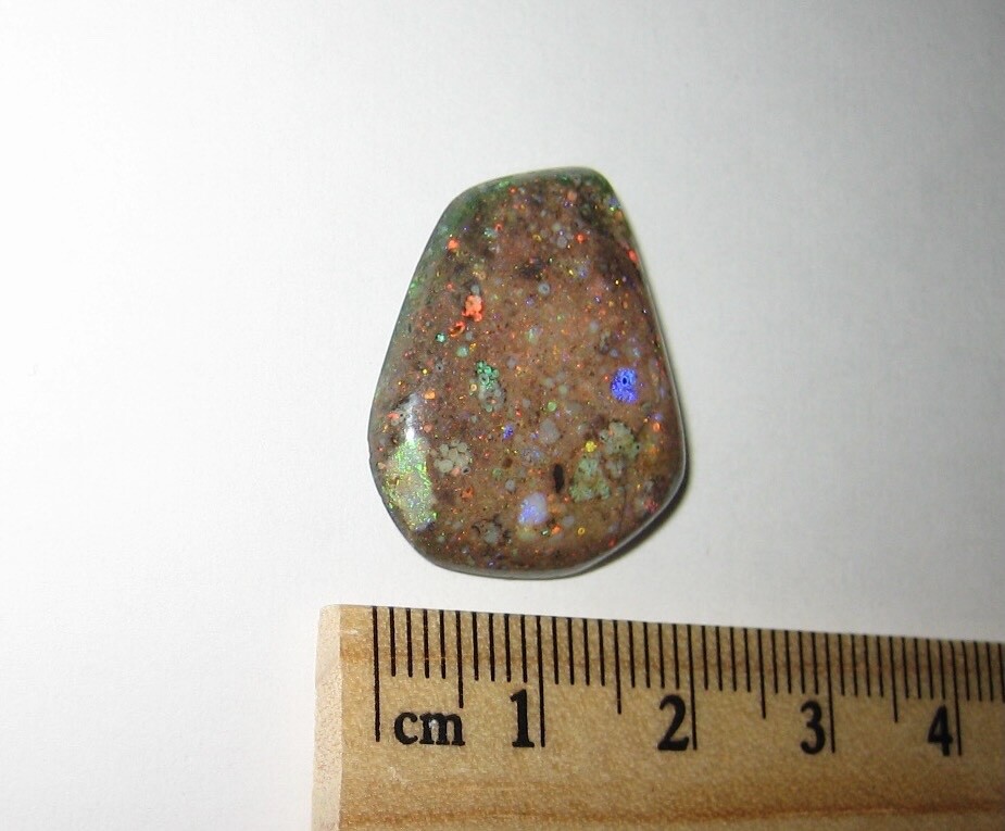 24mm x 20mm POLISHED NATURAL FREE FORM BOULDER OPAL CRYSTAL CABOCHON ~ 14cts *A1