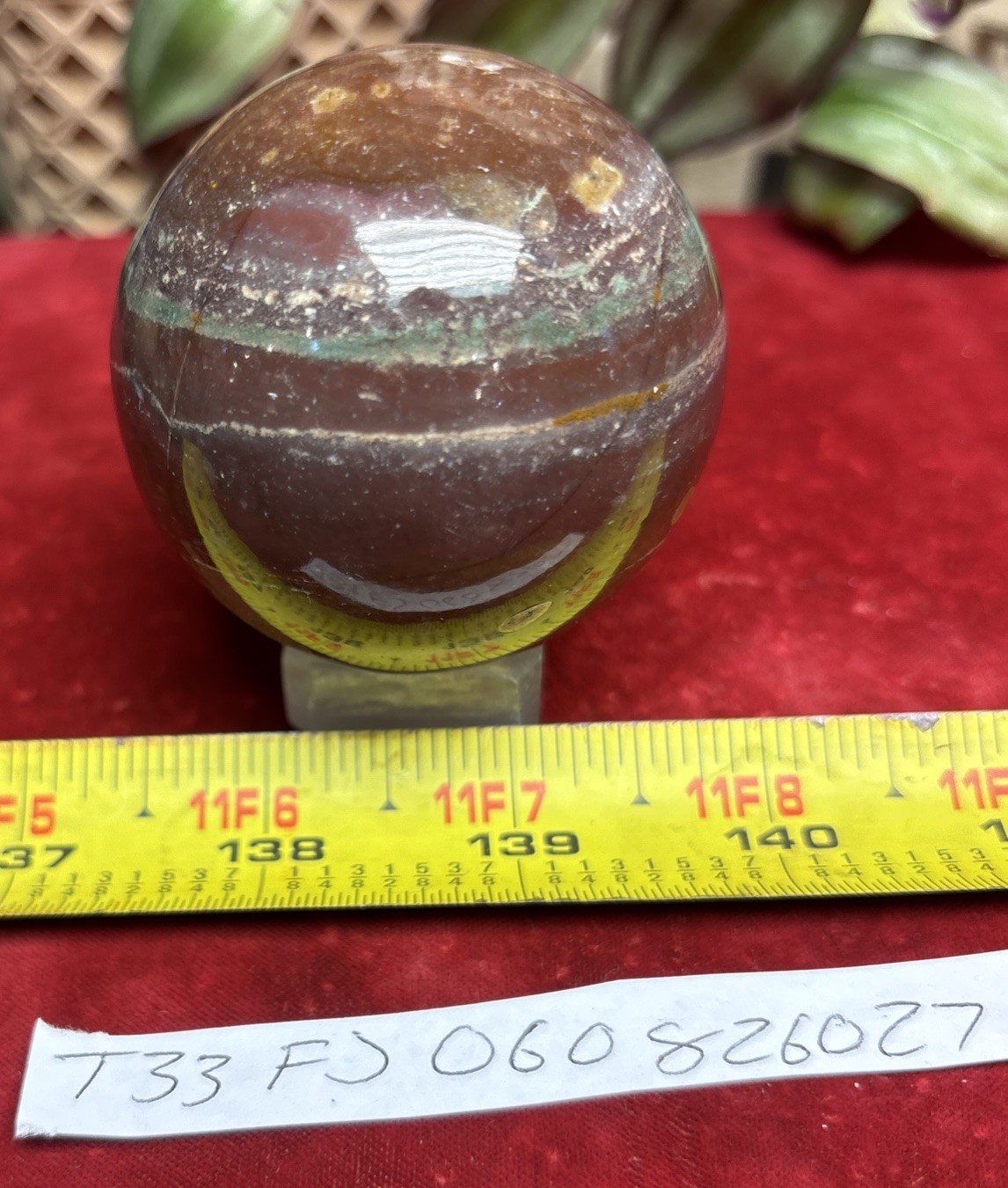Fancy Jasper Sphere, The Supreme Nurturer Stone, Jasper 262 Grams 3”