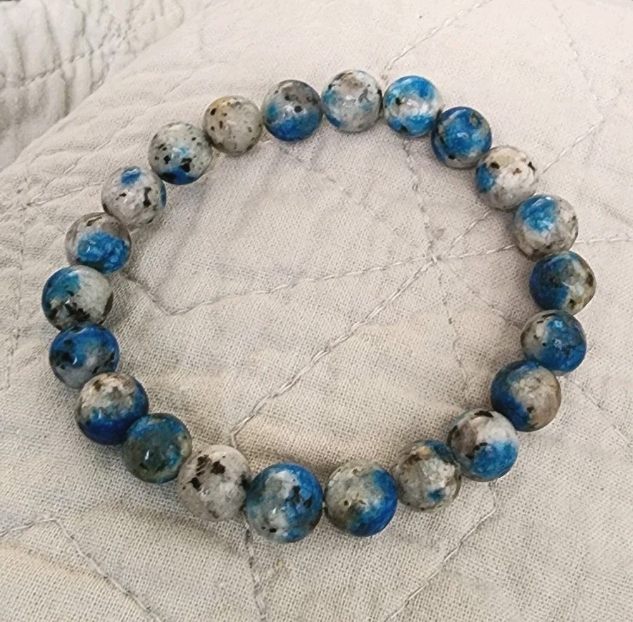 Natural 8mm K2 Jasper Stone Bracelet Crystal Beads Stretch