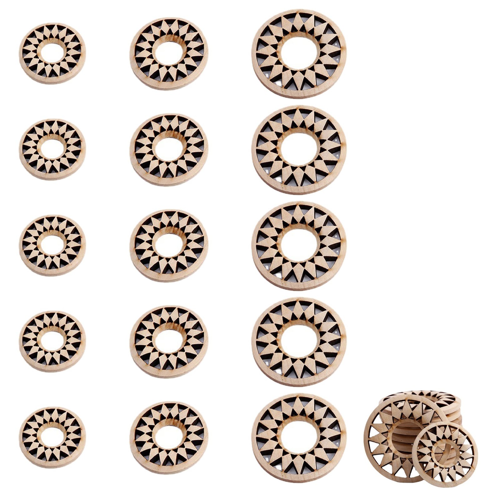 15 PCS Wood Crystal Ball Stand, Wooden Sphere Display Holder, Wooden Sphere S…