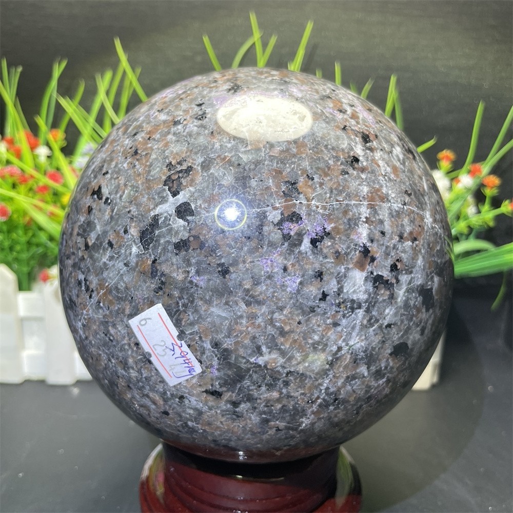 8.6LB 5.1″ Natural Yooperlite Sphere Ball Crystal Mineral UV Reiki Healing