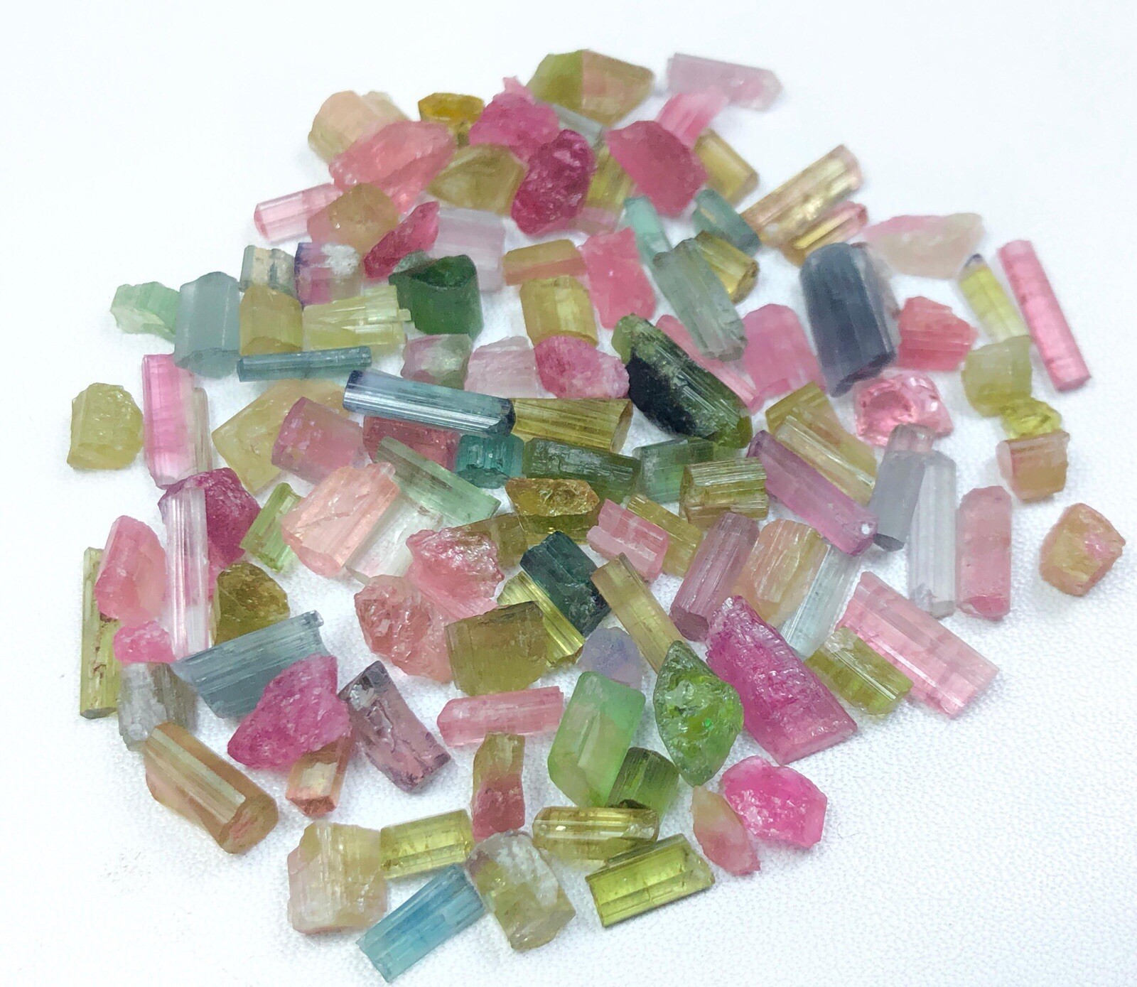 Natural Multicolour Jewellery Size Tourmaline Rough Lot From Afg Paprock Mine