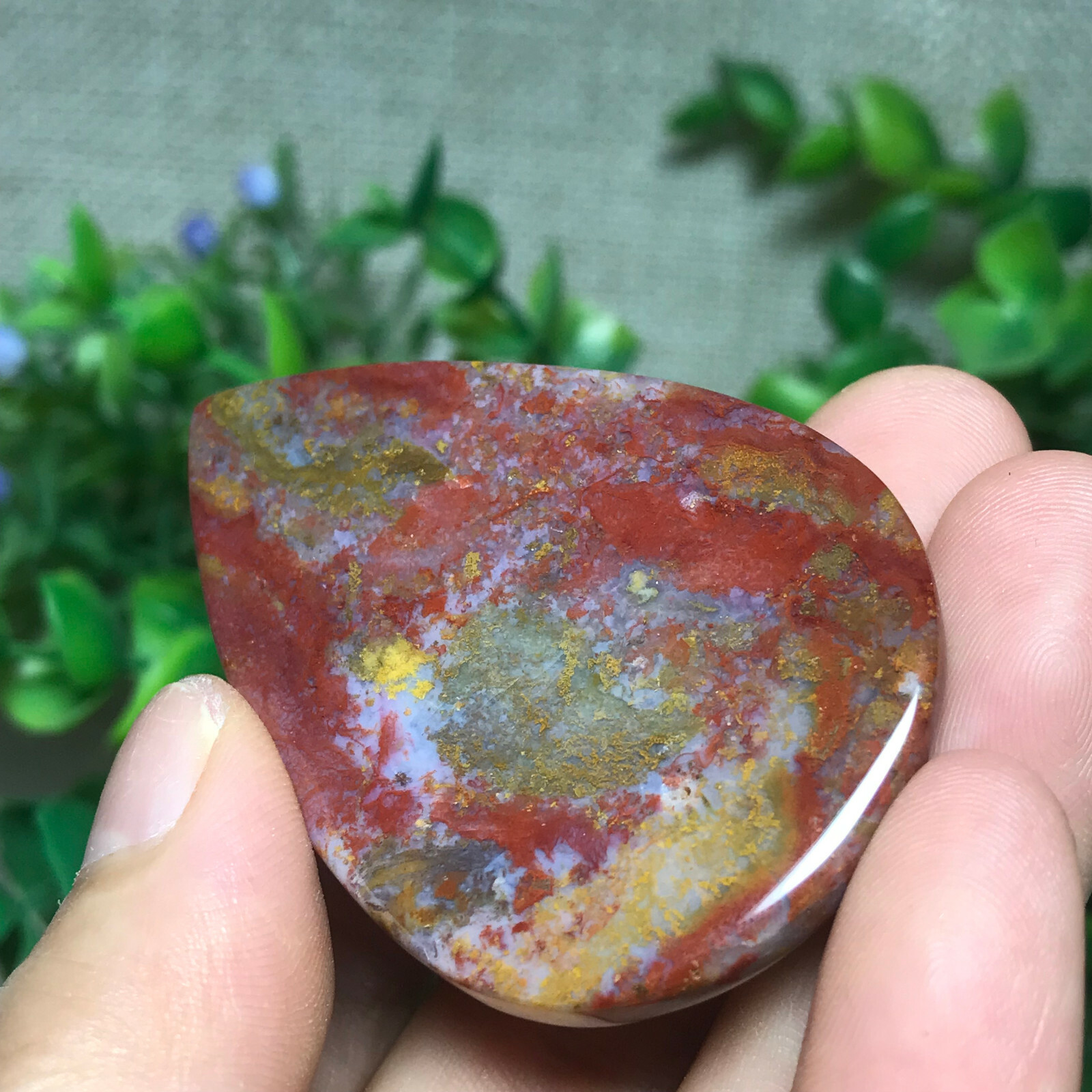 28g Natural Quartz Crystal agate Droplet shape 01