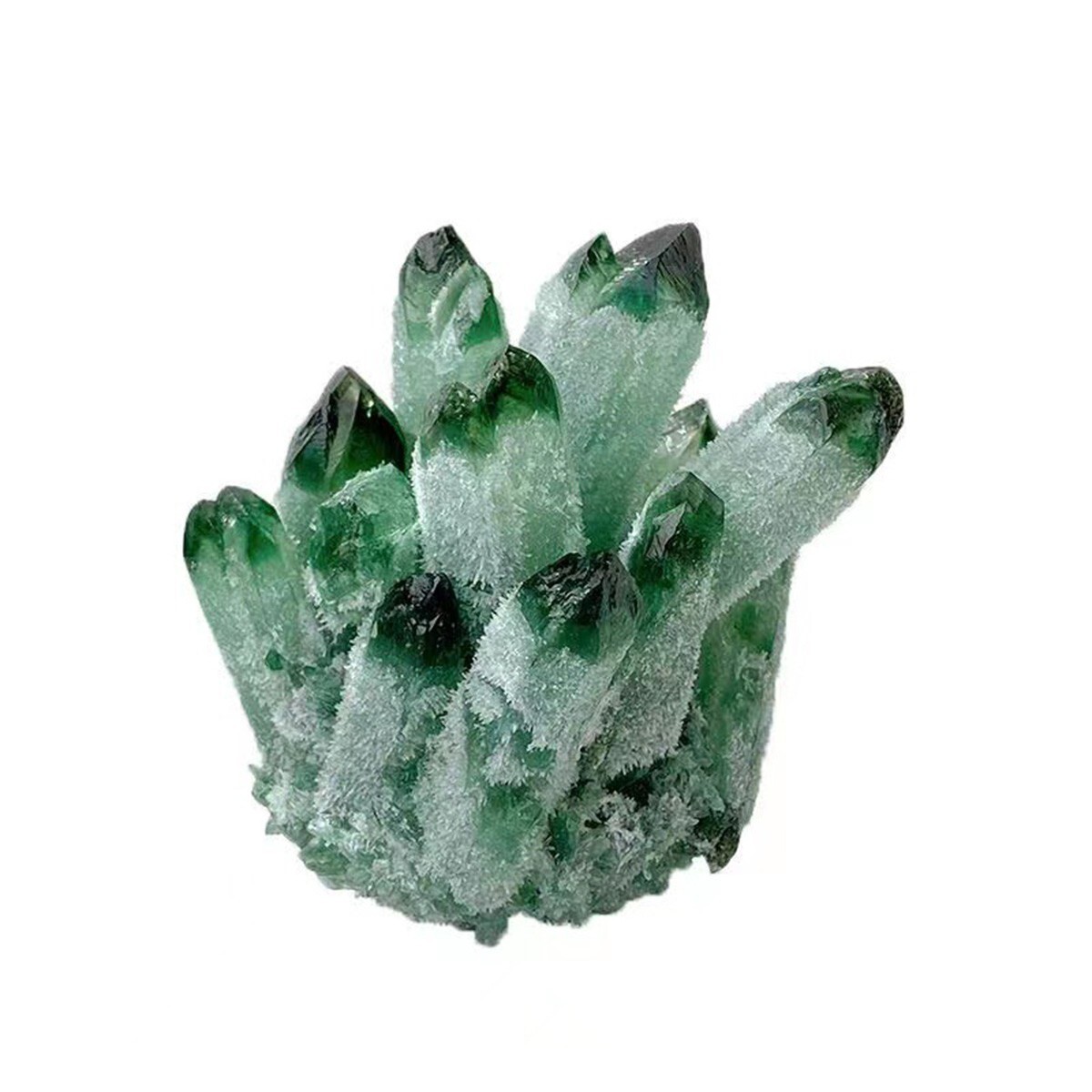 200g+Rare Large Raw Green Phantom Quartz Crystal Cluster Quartz Mineral Specimen