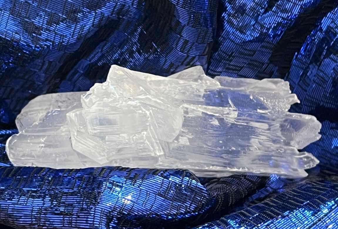 Clear Selenite Crystal Natural Raw Mineral Specimen Unique Shape 4″ x 3″