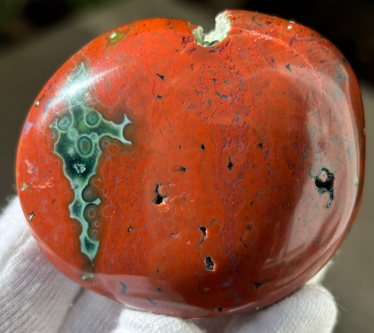 USA SALE 204g LOT OCEAN JASPER OJ PALMSTONE PALM STONES PALM STONE RED VEINLESS