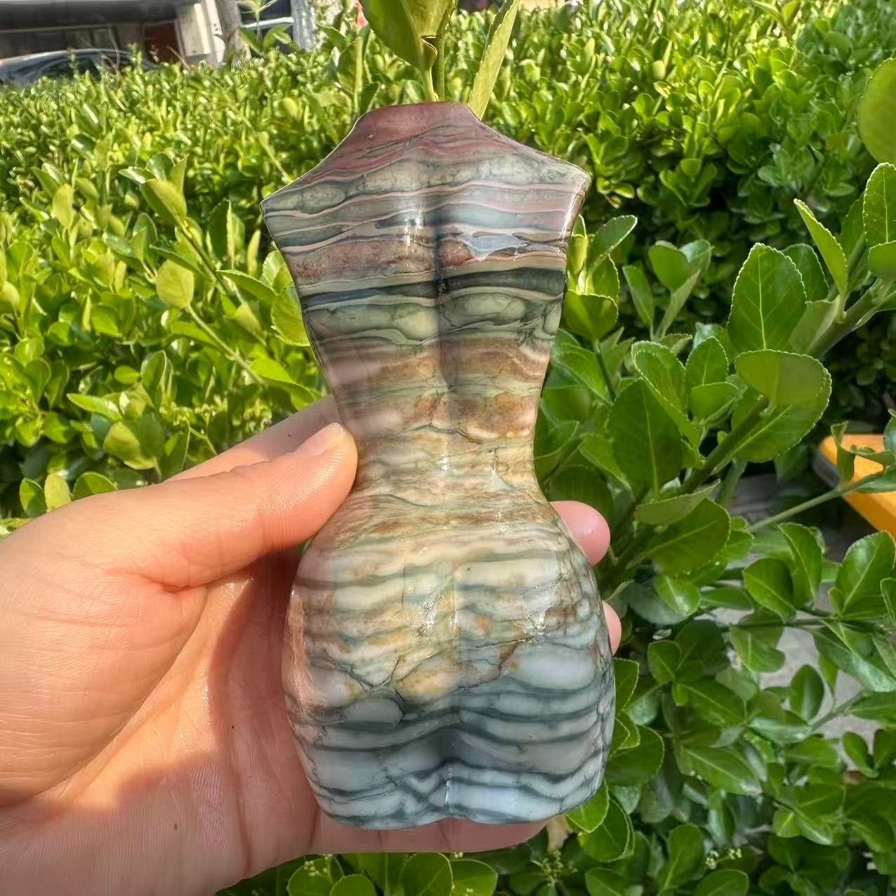 1pc Natural ocean jasper Quartz Crystal female model Mineral Specimen
