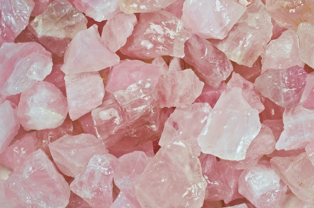 3 lbs Rose Quartz Rough Stones – Natural Crystal Mineral Rock Specimens Tumbling