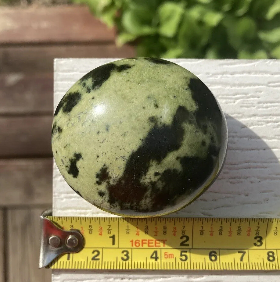 Handmade Polished SERPENTINE Healing Crystal Palm Stone Pebble ZIMBABWE 2.08″