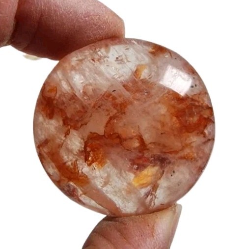 Fire Quartz Polished Pebble Brazil 35.4 grams.
