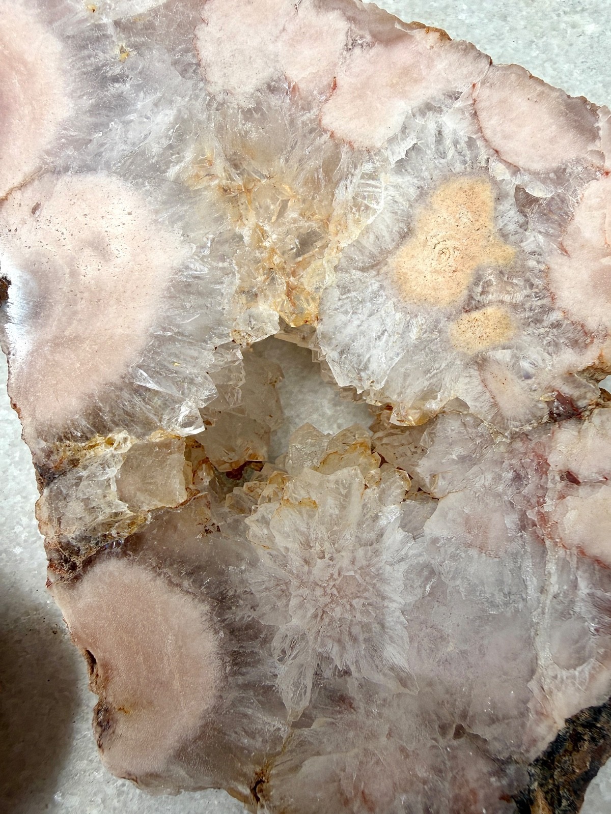 Wholesale Lot 2 Lbs Natural Pink Amethyst Flower Agate Slab Crystal