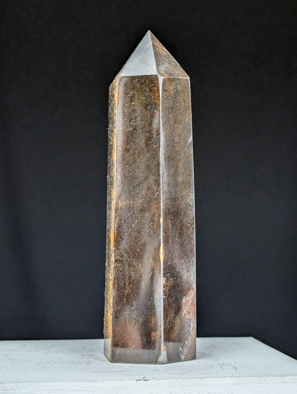 Tiger Eye Tower Crystal Gemstone Large Big Tall Point Chakra