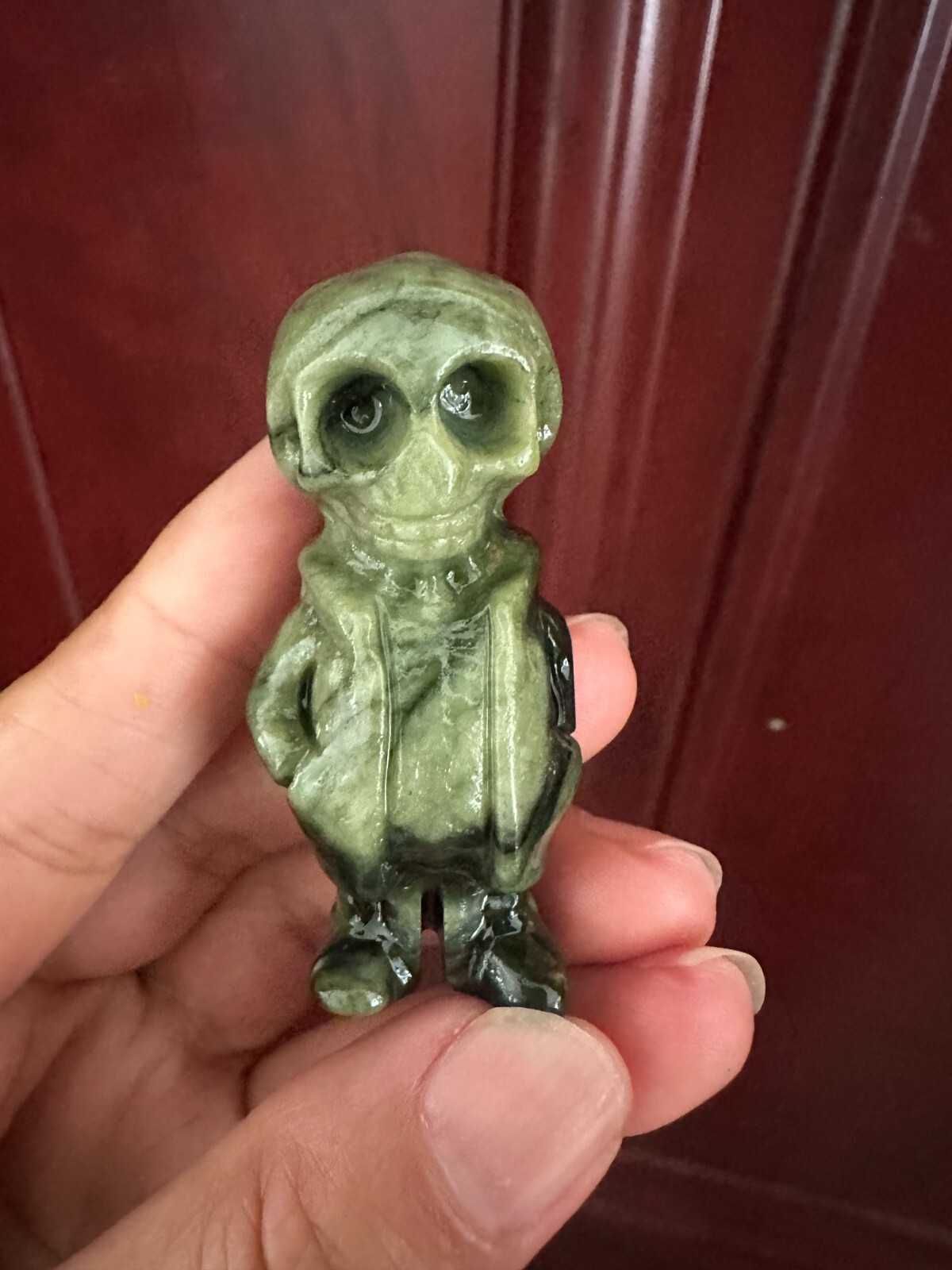1pc Natural ophiolite Quartz Carved skull Crystal Reiki decor gift