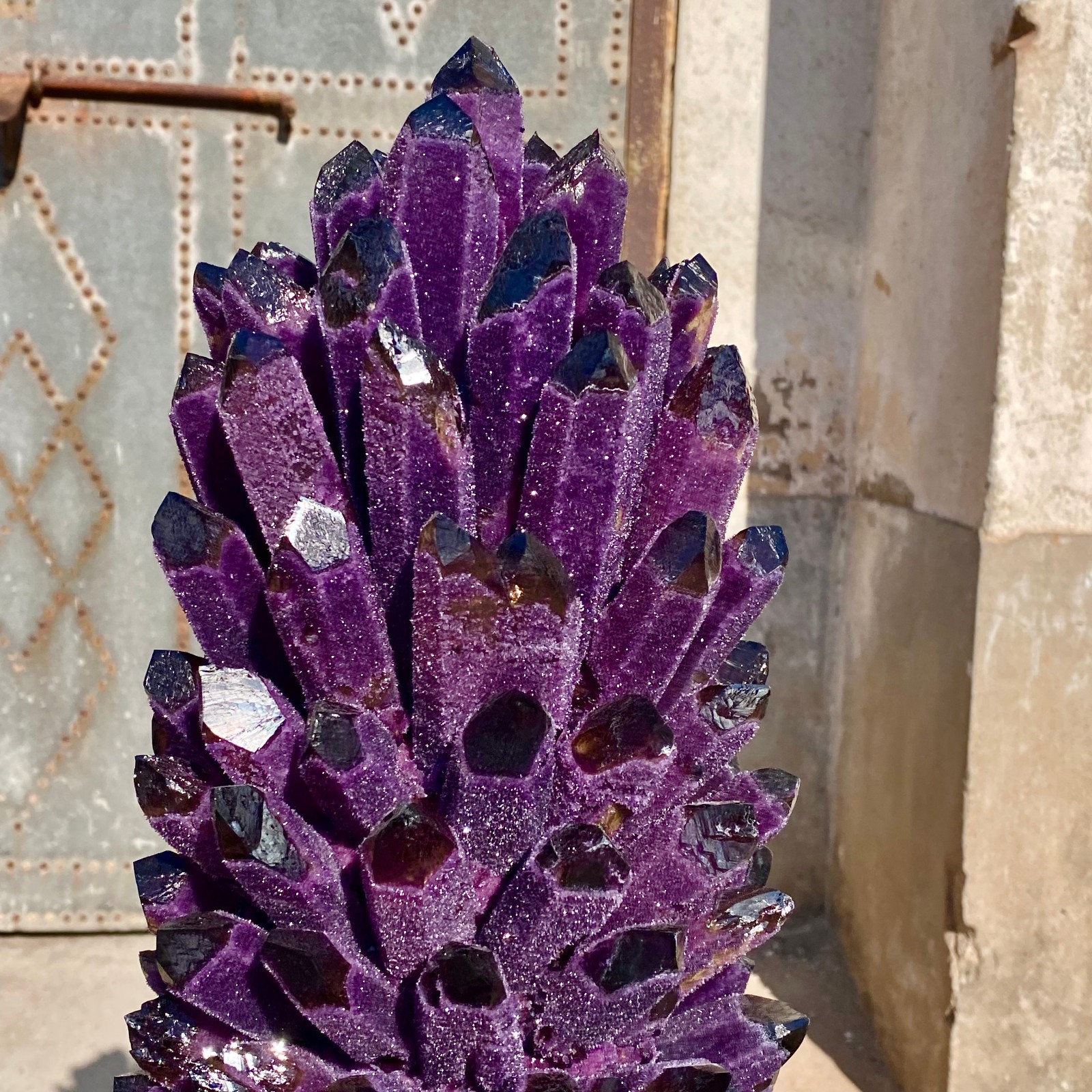 24.8LB New Find purple PhantomQuartz Crystal Cluster MineralSpecimen
