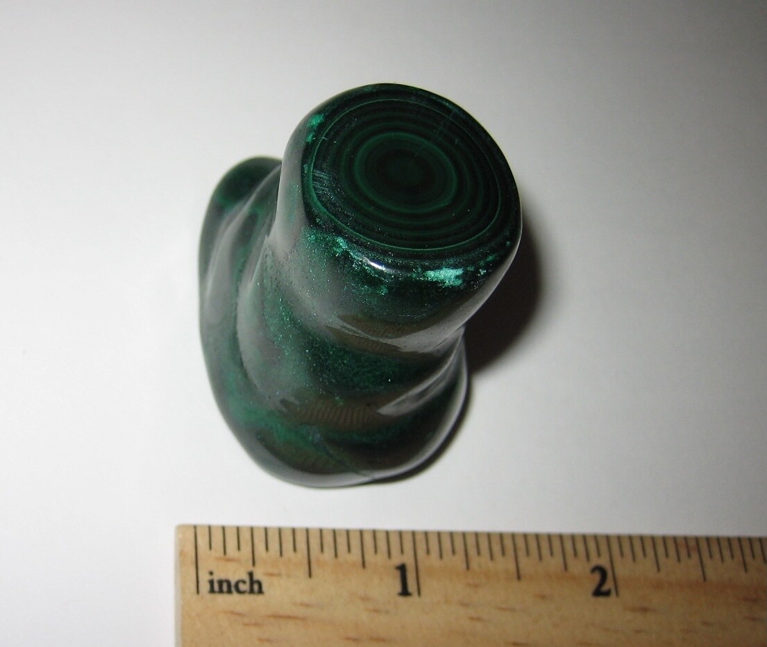 1.6″ BEAUTIFUL TUMBLED POLISHED NATURAL MALACHITE BANDED STONE CONGO ~ 92.7g *8