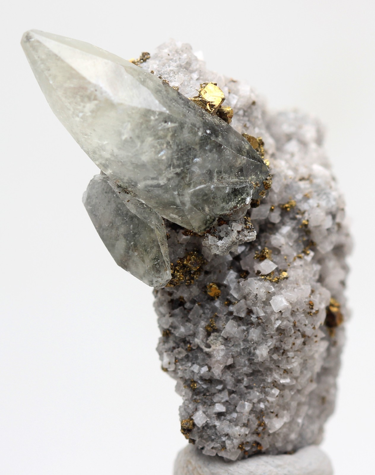 Stellar Beam CALCITE Dogtooth Chalcopyrite Crystal Mineral Specimen Cluster