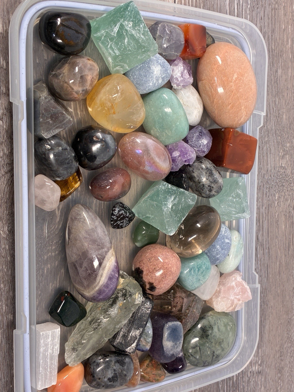 Crystal Polished Rocks Tumbled 2 lb+ Mixed Lot Gemstone Mix Healing Reiki