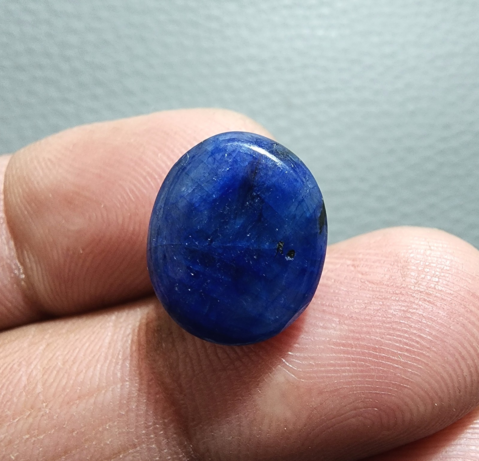 14.80Ct Rare Blue Sapphire Oval Shape Cabochon Loose Gemstone Smooth Polished
