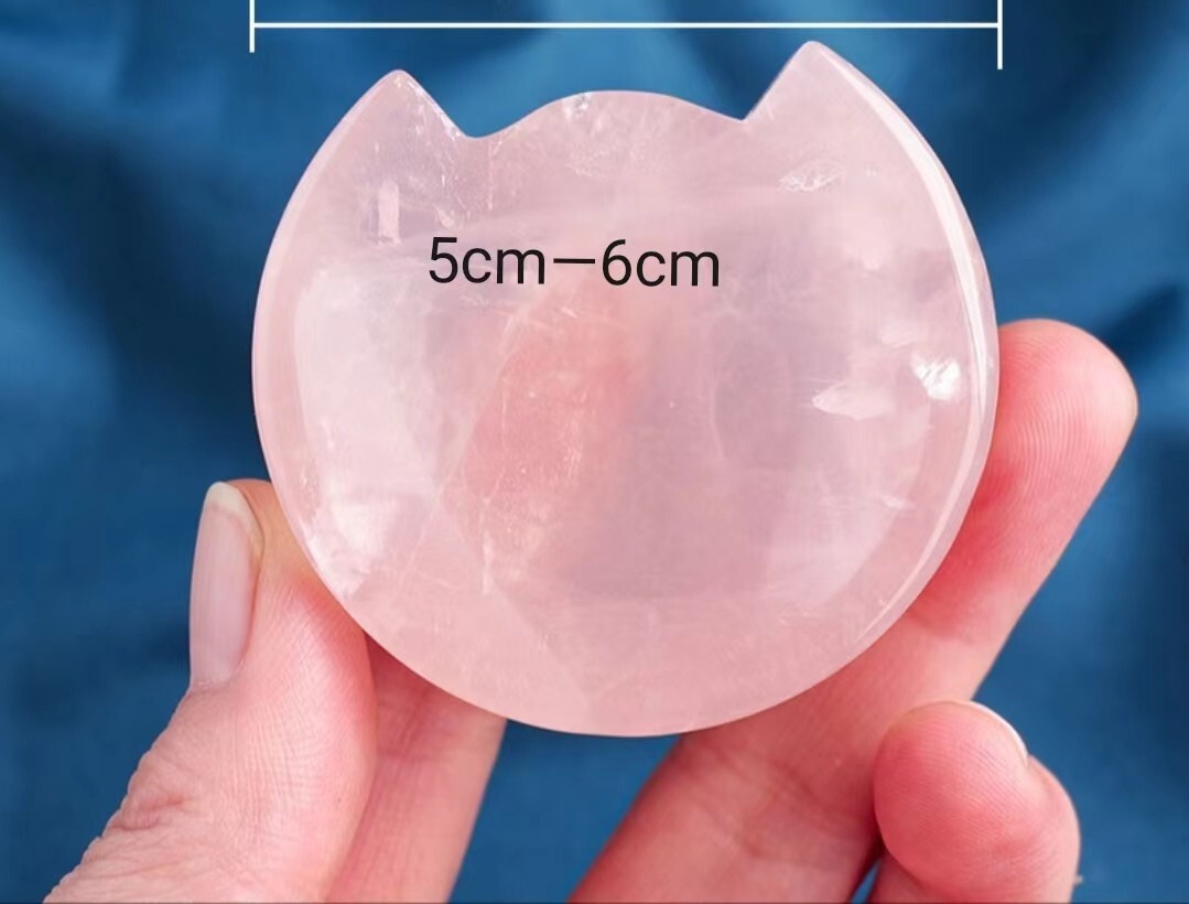 Natural Crystal – Pink Crystal Cat Claw Bowl Carvings Home Decoration