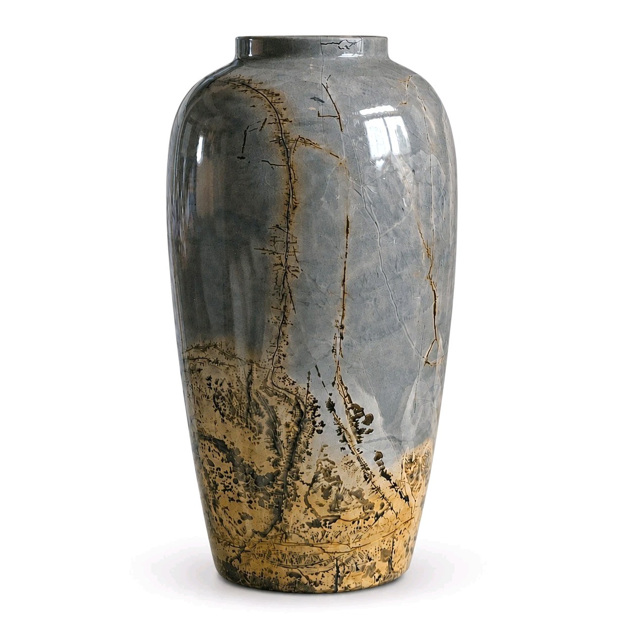 Large Natural Polished Picture Jasper Vase – 1.66kg – 6.25″ – USA