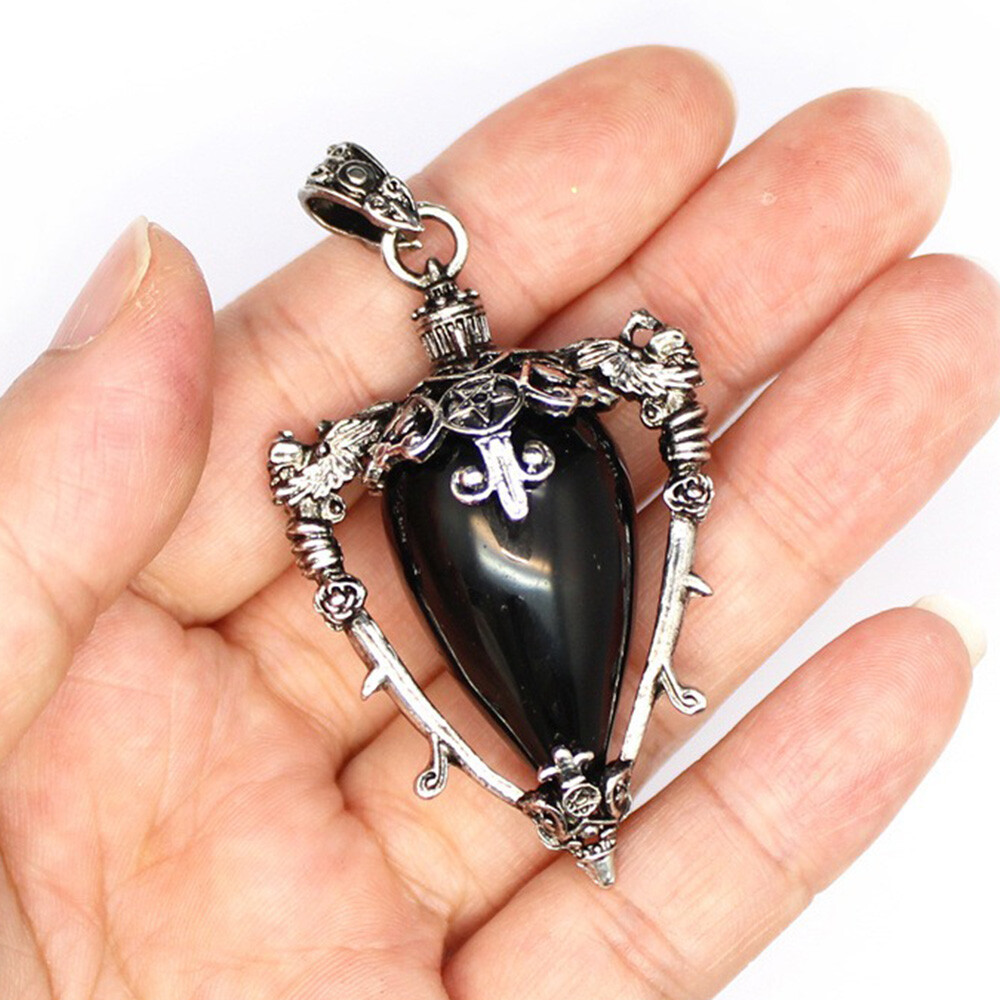 Waterdrop Chakra Pendulum Crystal for Dowsing Spiritual Divination Stone Pendant